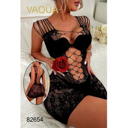 שמלת רשת צמודה VAQUA 82654