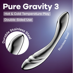 דילדו מתכת דו צדדי Satisfyer Pure Gravity 3