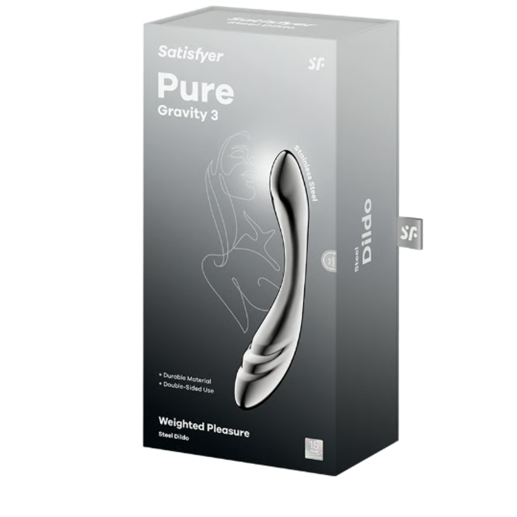 דילדו מתכת דו צדדי Satisfyer Pure Gravity 3