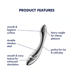 דילדו מתכת דו צדדי Satisfyer Pure Gravity 3