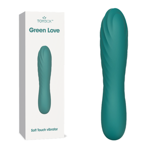 ויברטור במגע קטיפתי Green Love  של ToyBox