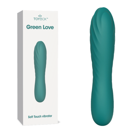ויברטור במגע קטיפתי Green Love  של ToyBox