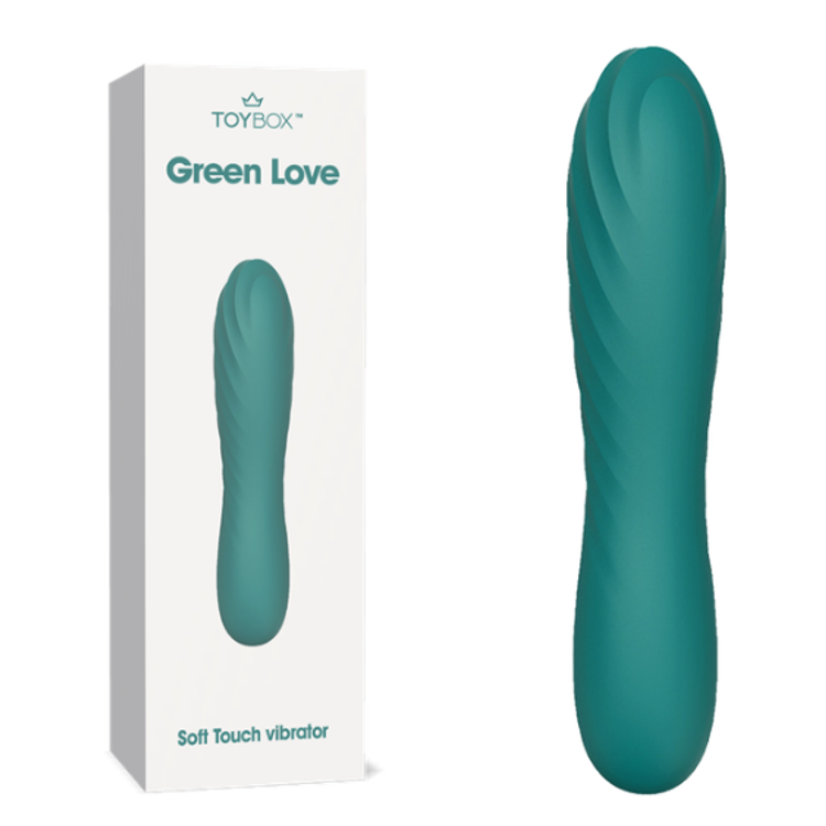 ויברטור במגע קטיפתי Green Love  של ToyBox