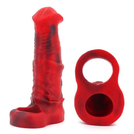 שרוול פין סוס אדום מסיליקון Fantasy Penis Sheath