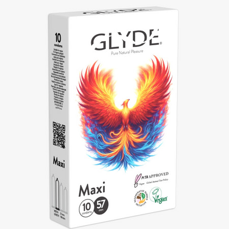 Glyde Maxi 10 Vegan Condoms 56 mm
