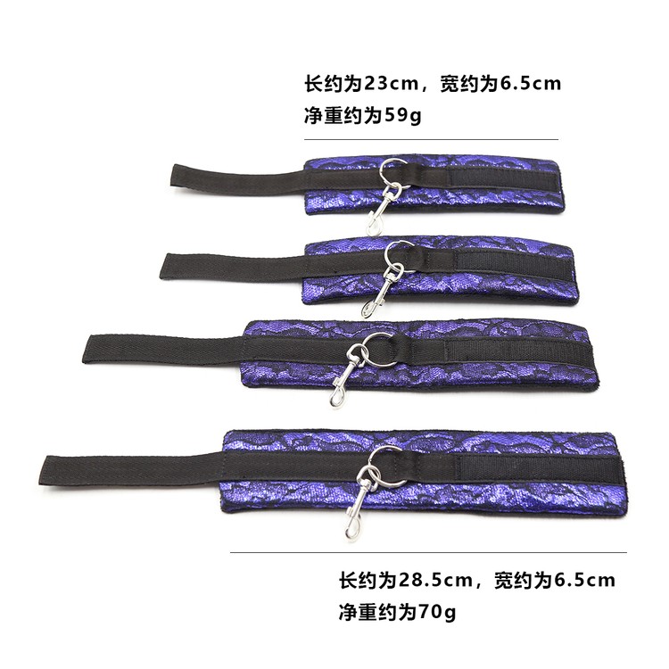 אזיקים תחרה סגול