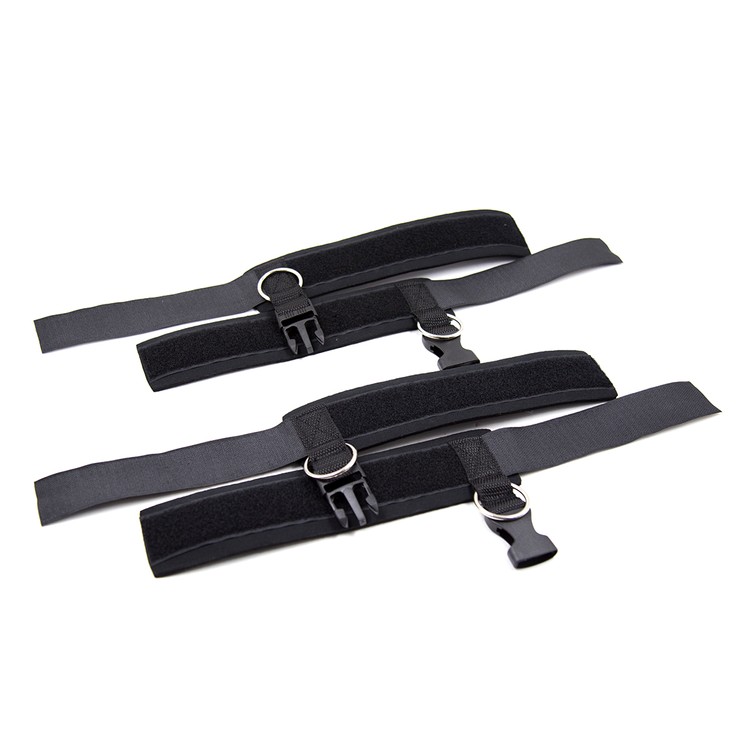 סט 4 אזיקים רצועות מתחת למיטה / שחור