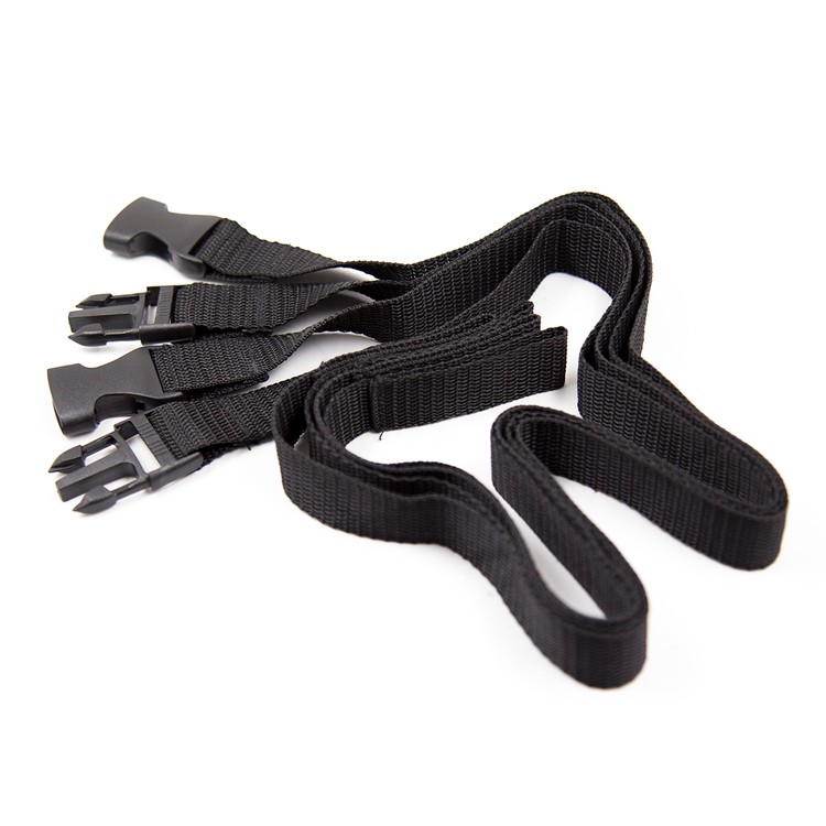 סט 4 אזיקים רצועות מתחת למיטה / שחור