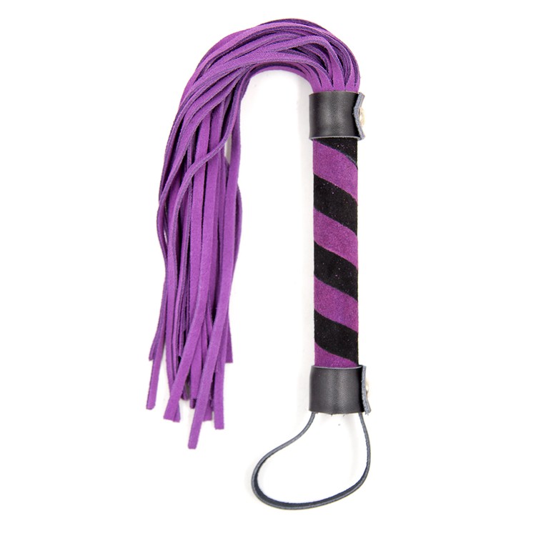 שוט זמש 38 ס"מ  סגול/שחור