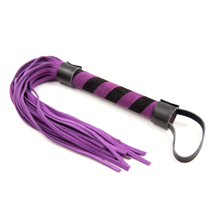 שוט זמש 38 ס"מ  סגול/שחור