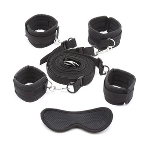 סט קשירה למיטה שחור