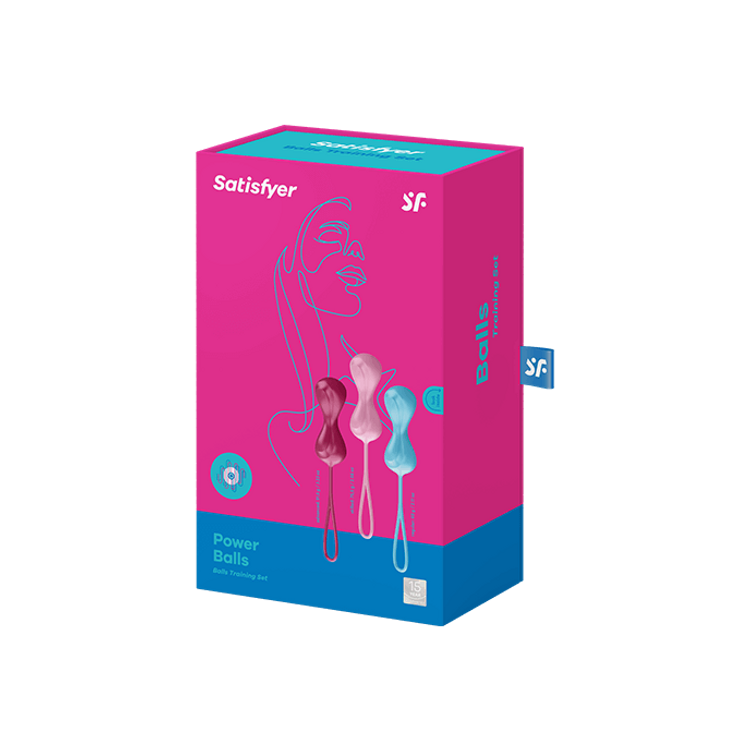 SATISFYER BALLS - סט כדורי קגל ב - 3 משקלים רוטטים