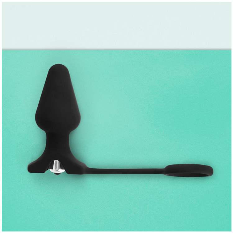 פלאג קלאסי רוטט עם טבעת מסיליקון