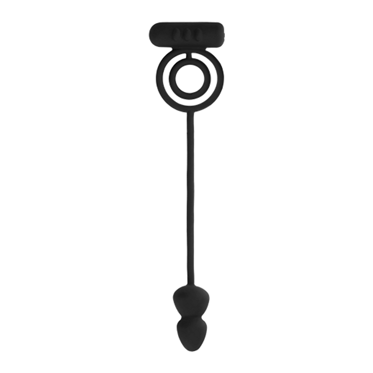 פלאג עם 2 טבעות מסיליקון רוטטות