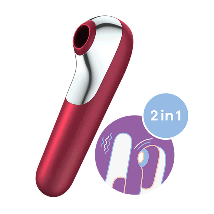 יונק משולב  רטט סטיספייר דואל לאב Satisfyer Dual love