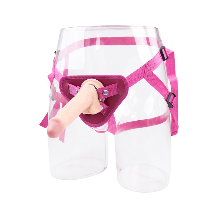 סטראפאון ורוד עם טבעת מתכת