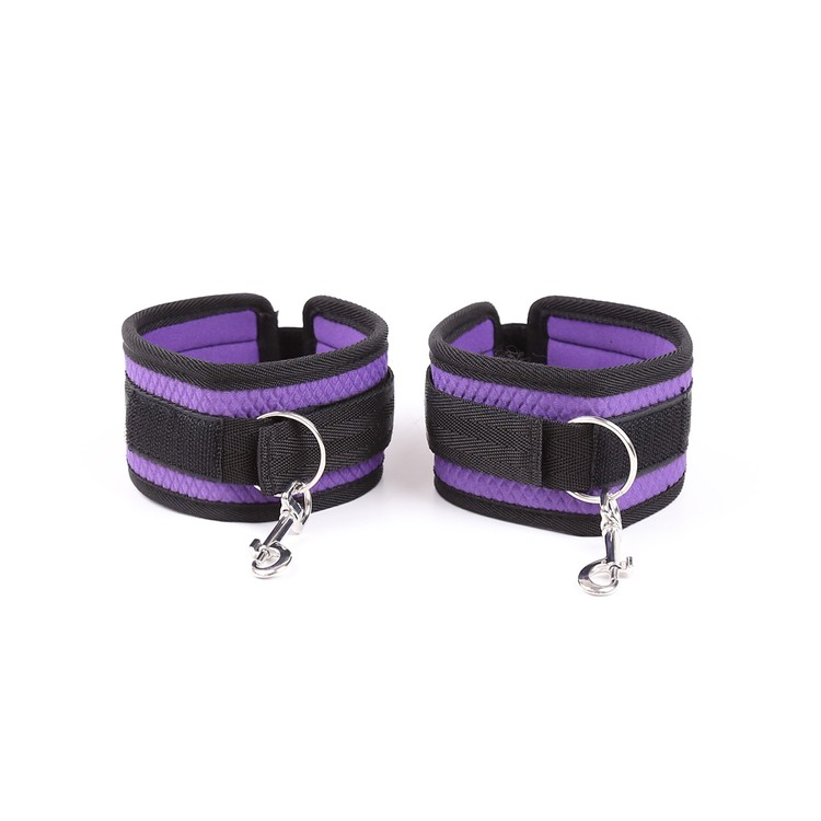 סט קשירה למיטה נאופרן סגול משודרג