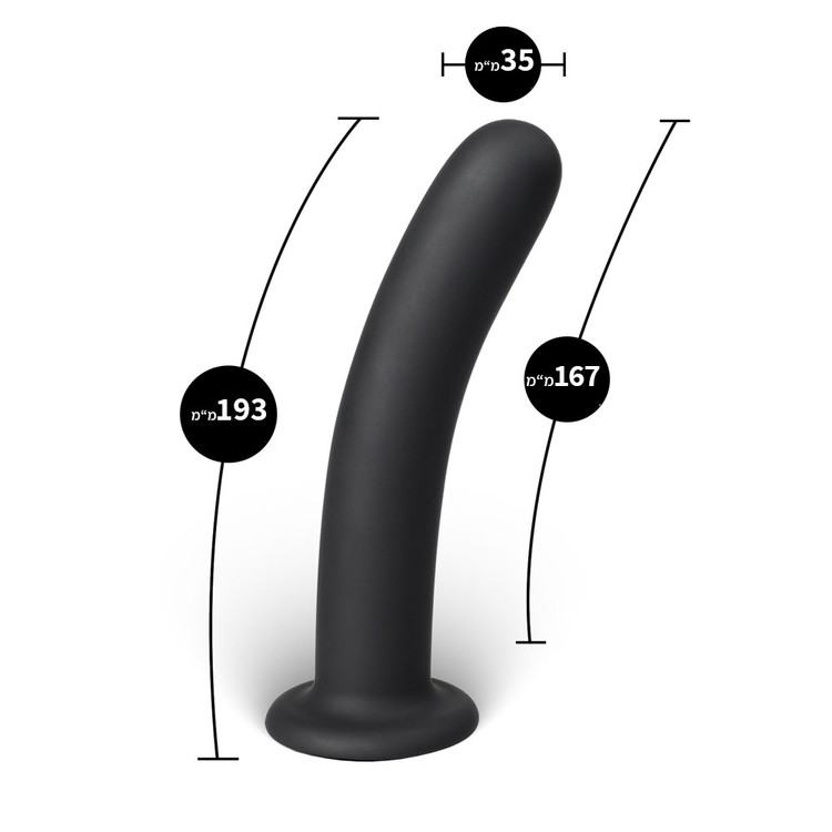 דילדו סיליקון  גדול שחור עם בסיס