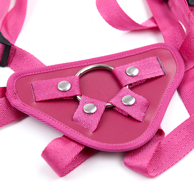 סטראפאון ורוד עם טבעת מתכת