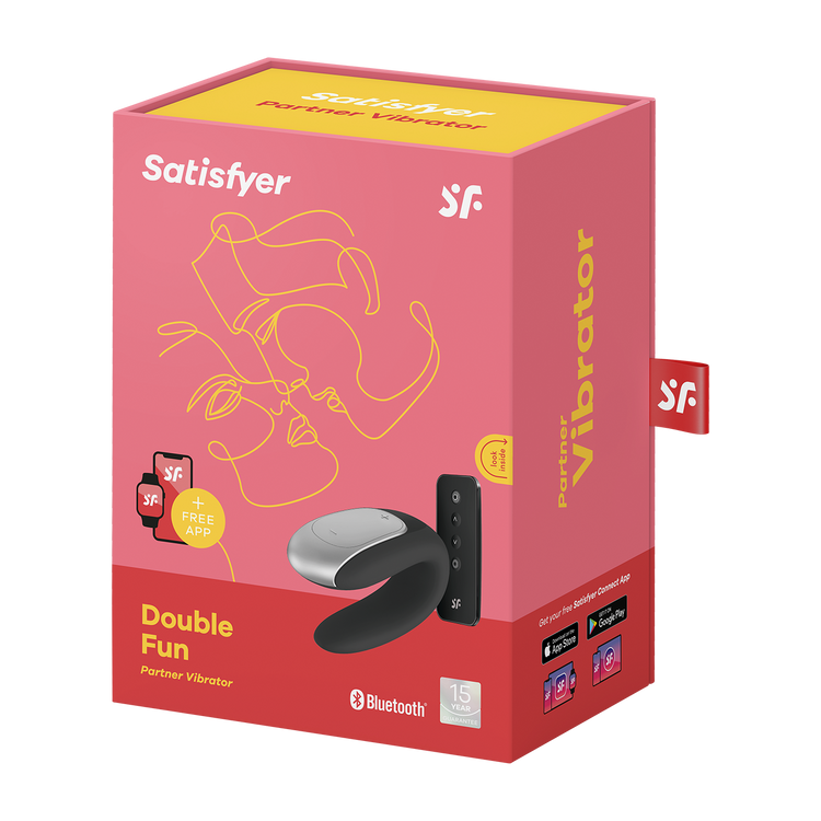 ויברטור זוגי עם שלט ואפליקציה Double Fun סטיספייר