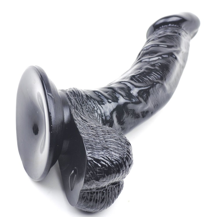 דילדו ריאליסטי עם ביצים מוטה בזוית