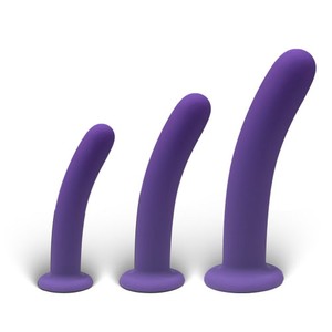 דילדו סיליקון קטן סגול עם בסיס