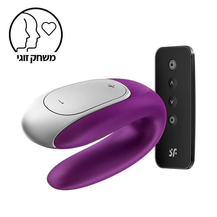 ויברטור זוגי עם שלט ואפליקציה Double Fun סטיספייר