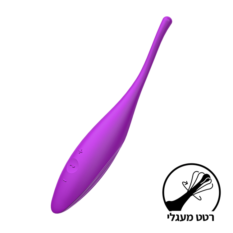 רטט עוצמתי ממוקד עם אפליקציה Twirling Joy סטיספייר