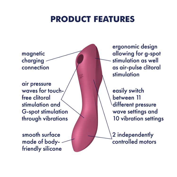 ויברטור יניקה עם רטט Curvy Trinity 3 סטיספייר