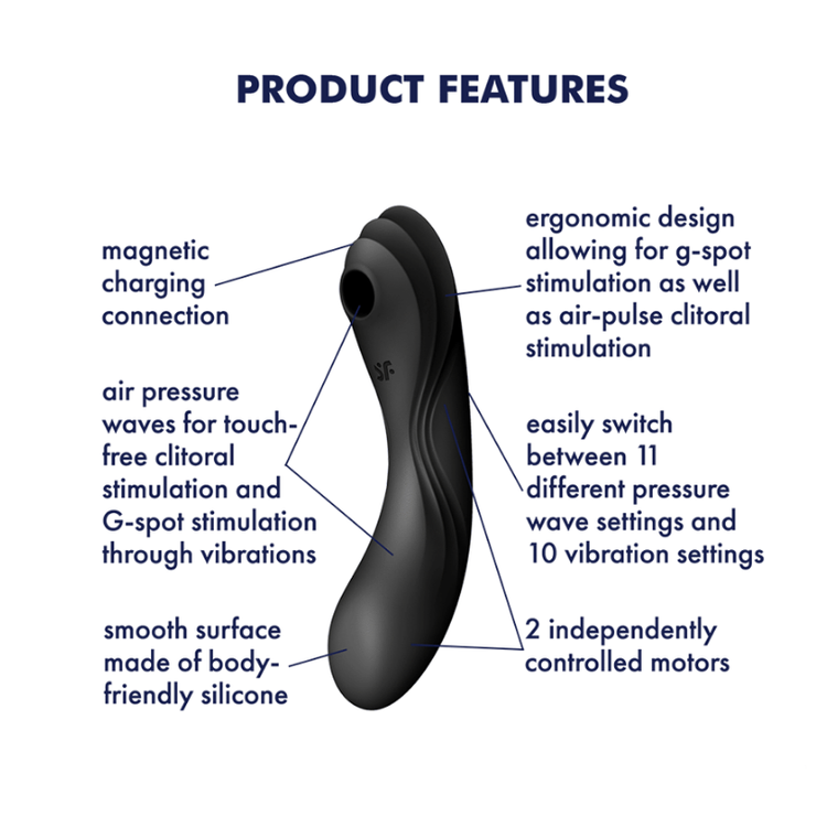 ויברטור יניקה עם רטט Curvy Trinity 4 סטיספייר