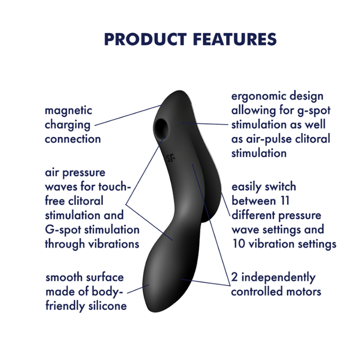 ויברטור יניקה עם רטט Curvy Trinity 2 סטיספייר