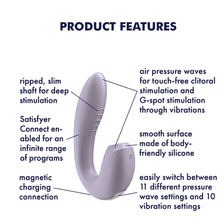 ויברטור יניקה עם רטט ואפליקציה SUNRAY סטיספייר