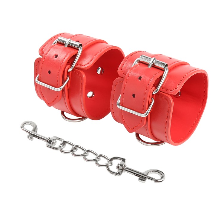 אזיקי ידיים אדומים עם 3 טבעות D