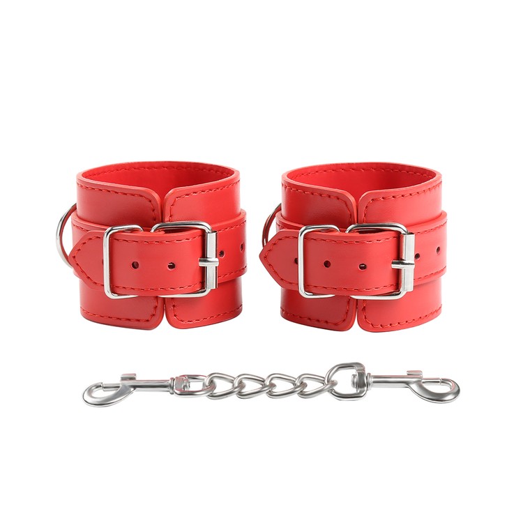 אזיקי ידיים אדומים עם 3 טבעות D