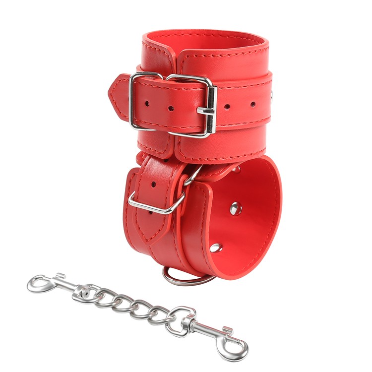 אזיקי ידיים אדומים עם 3 טבעות D