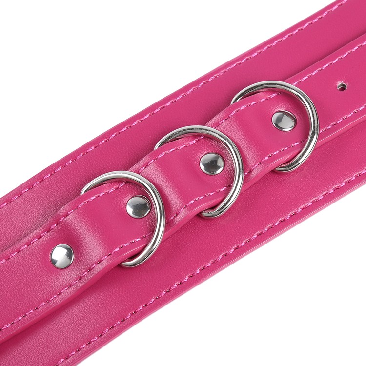 אזיקי ידיים ורודים עם 3 טבעות D