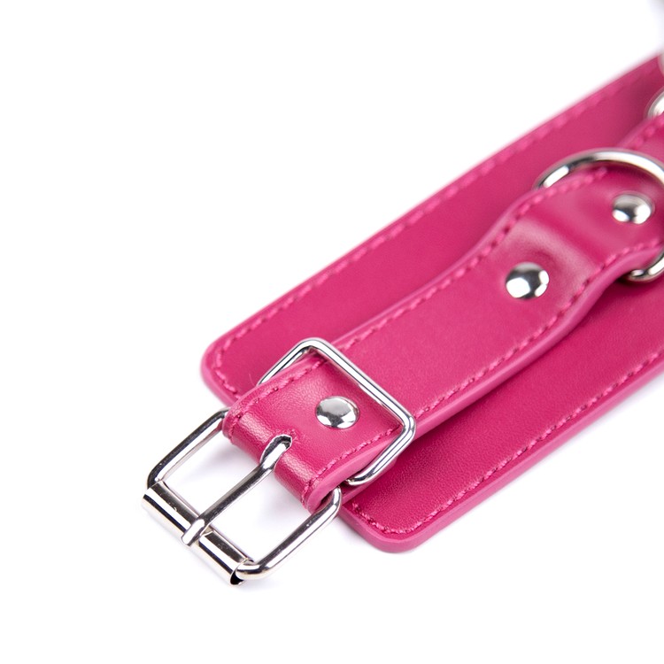 אזיקי ידיים ורודים עם 3 טבעות D