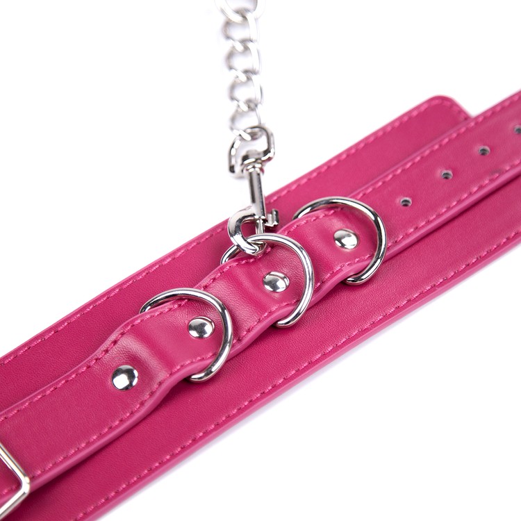 אזיקי ידיים ורודים עם 3 טבעות D