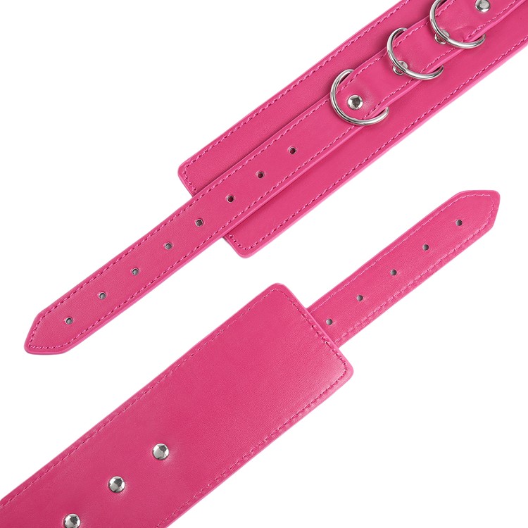 אזיקי רגליים ורודים עם 3 טבעות D