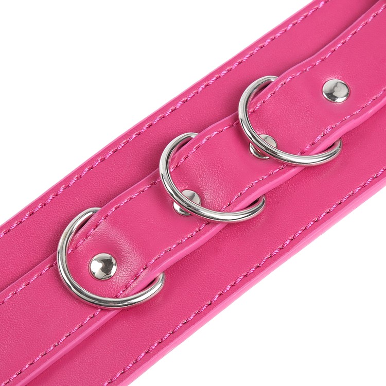 אזיקי רגליים ורודים עם 3 טבעות D