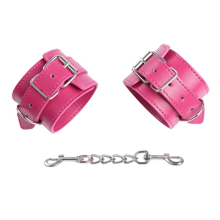 אזיקי רגליים ורודים עם 3 טבעות D