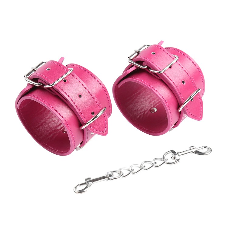 אזיקי רגליים ורודים עם 3 טבעות D