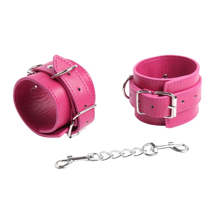 אזיקי רגליים ורודים עם 3 טבעות D