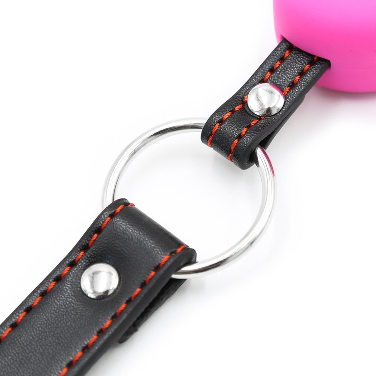 מחסום פה לבבות עם לב סיליקון ורוד