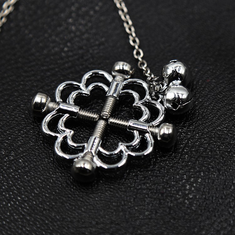 מצבטי פרח ממתכת עם שרשרת