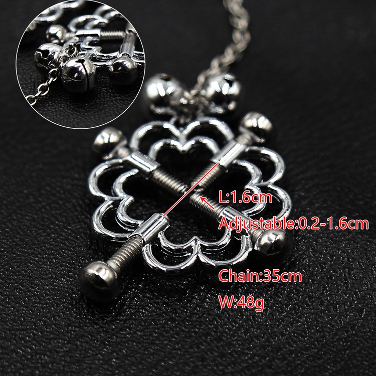 מצבטי פרח ממתכת עם שרשרת