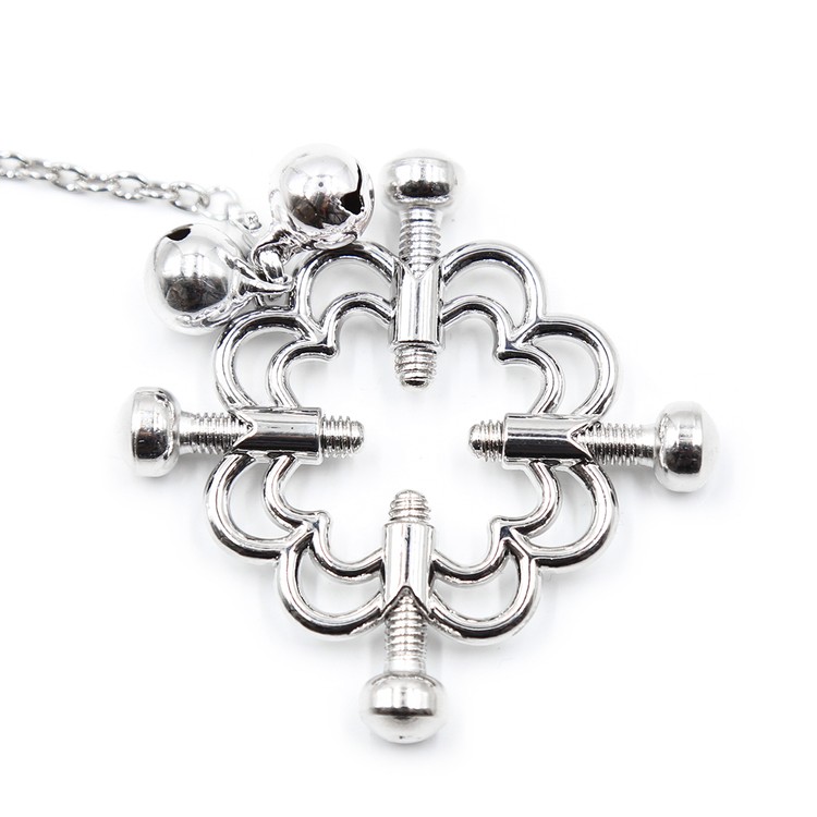 מצבטי פרח ממתכת עם שרשרת