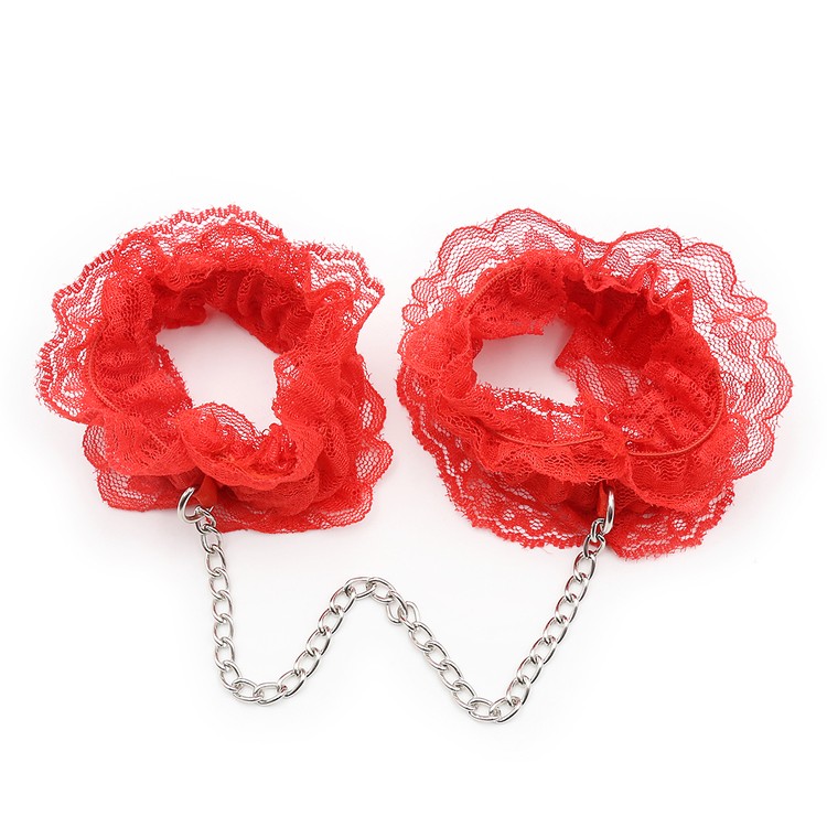 ערכת תחרה חושנית 6 חלקים אדום