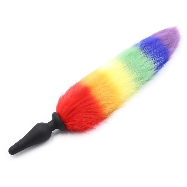 פלג סיליקון M שחור עם זנב שועל