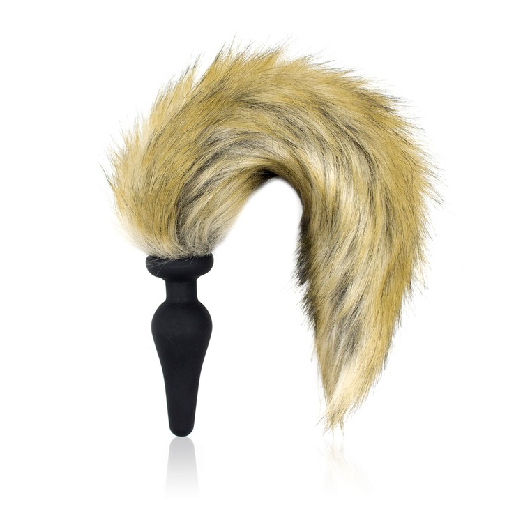 פלג סיליקון M שחור עם זנב שועל